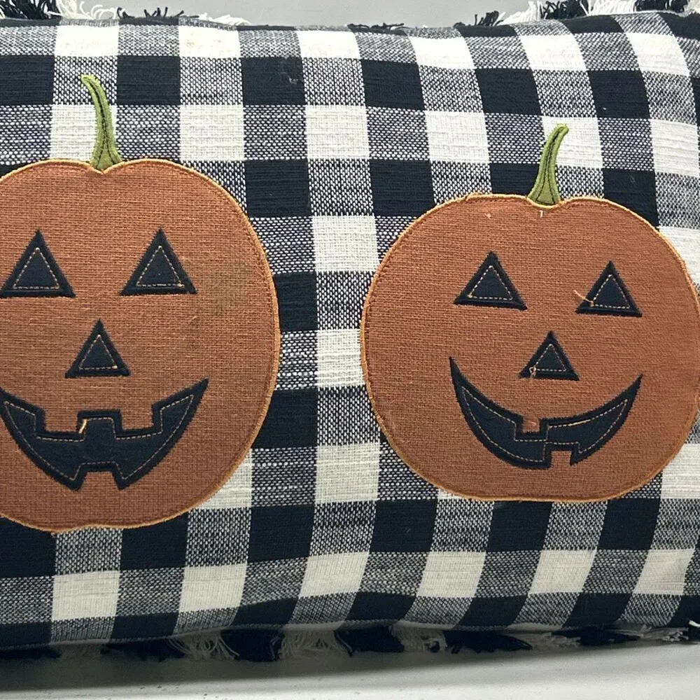 Halloween jack-o’-lantern pillow‎ 14X26 ‼️Read Desc‼️